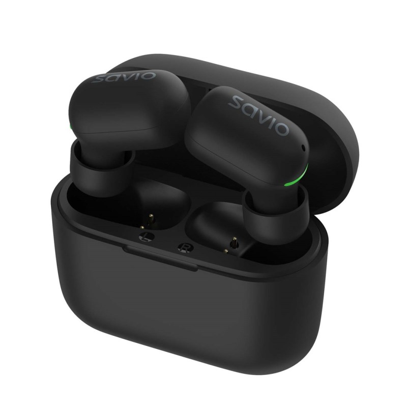 Savio TWS-09 IPX5 headphones/headset Wireless In-ear Music Bluetooth Black Savio TWS-09 IPX5 headphones/headset Wireless In-ear Music Bluetooth Black