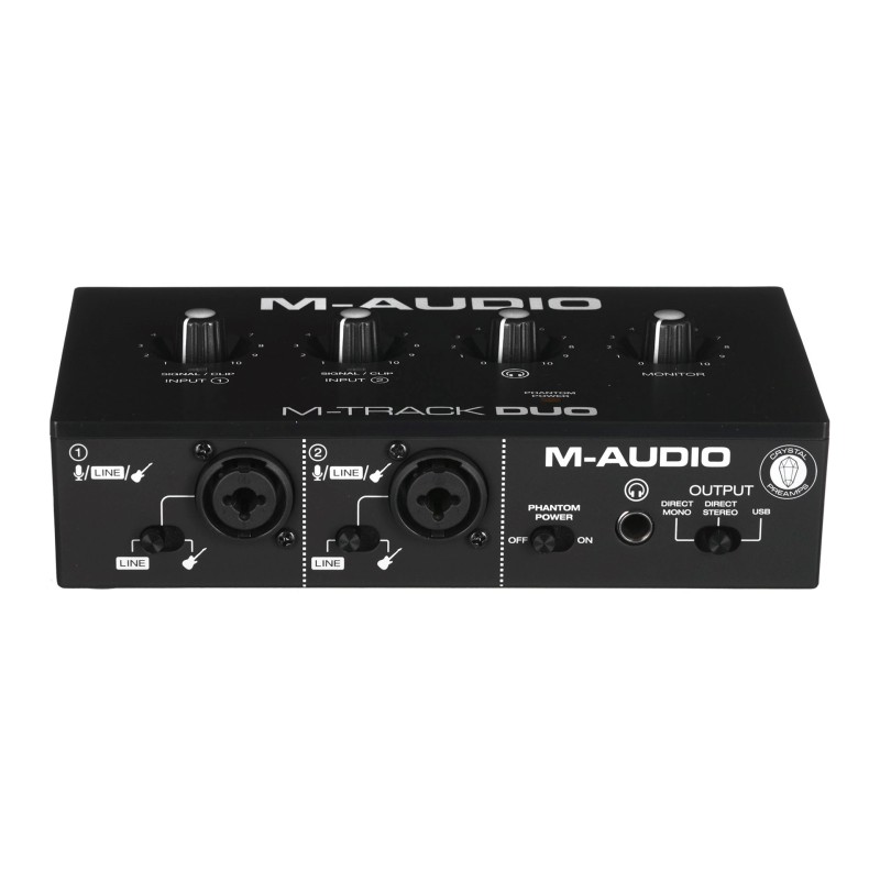M-AUDIO M-Track Duo USB Audio interface Crystal preamplifier 16 bit 48 kHz Black M-AUDIO M-Track Duo USB Audio interface Crystal preamplifier 16 bit 48 kHz Black