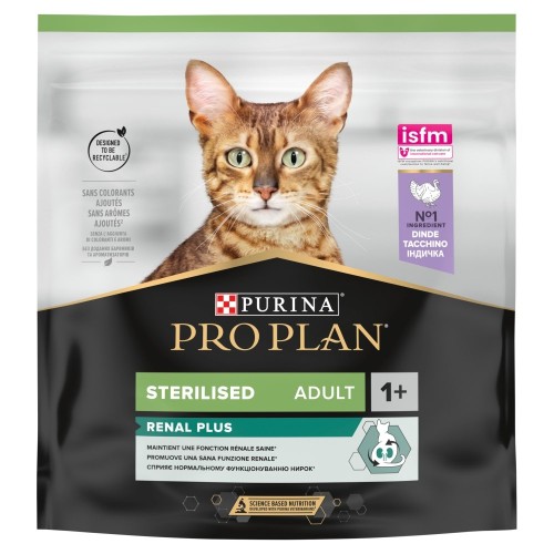 PURINA Pro Plan Sterilised Renal Turkey - dry cat food - 400g PURINA Pro Plan Sterilised Renal Turkey - dry cat food - 400g