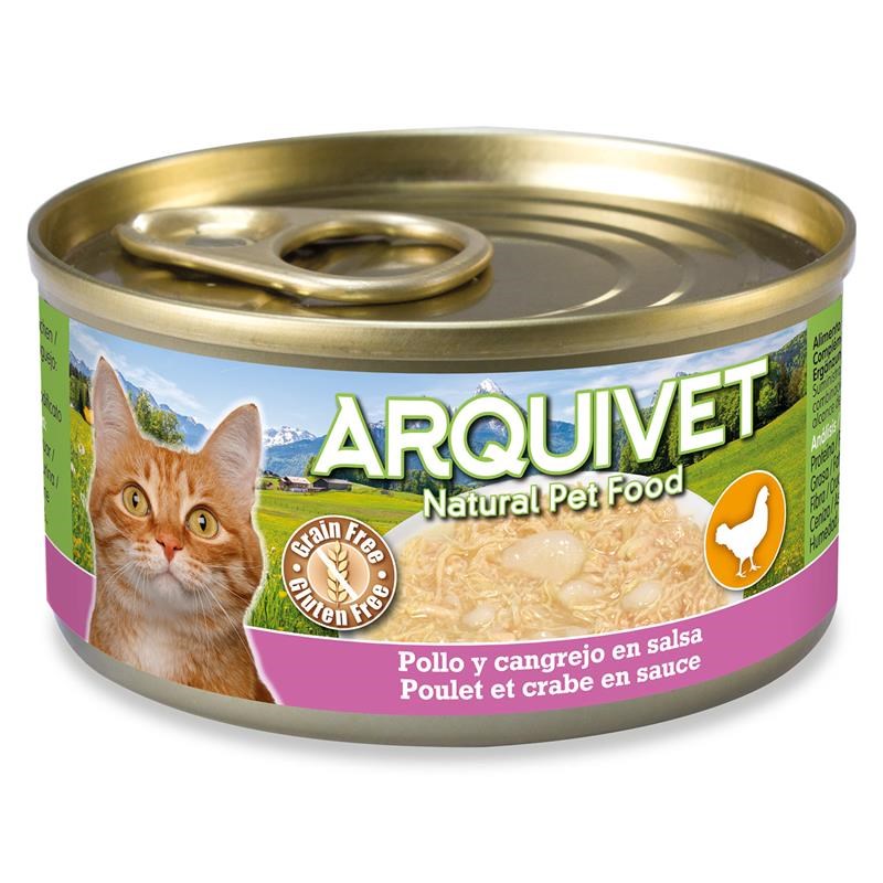 ARQUIVET Chicken in sauce with crab sticks - wet cat food - 80g ARQUIVET Chicken in sauce with crab sticks - wet cat food - 80g