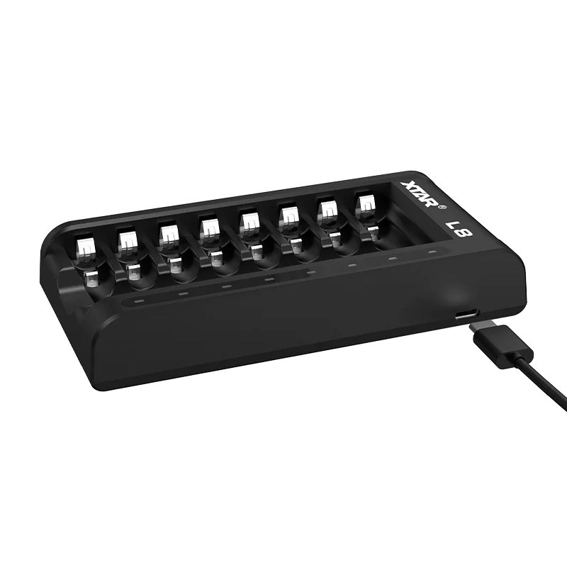 Battery charger AA/AAA 1,5 V i 1,2V, smart - 8 slots Battery charger AA/AAA 1,5 V i 1,2V, smart - 8 slots