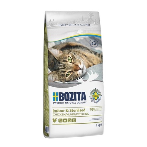 BOZITA Indoor & Sterilised Chicken - dry cat food - 10kg