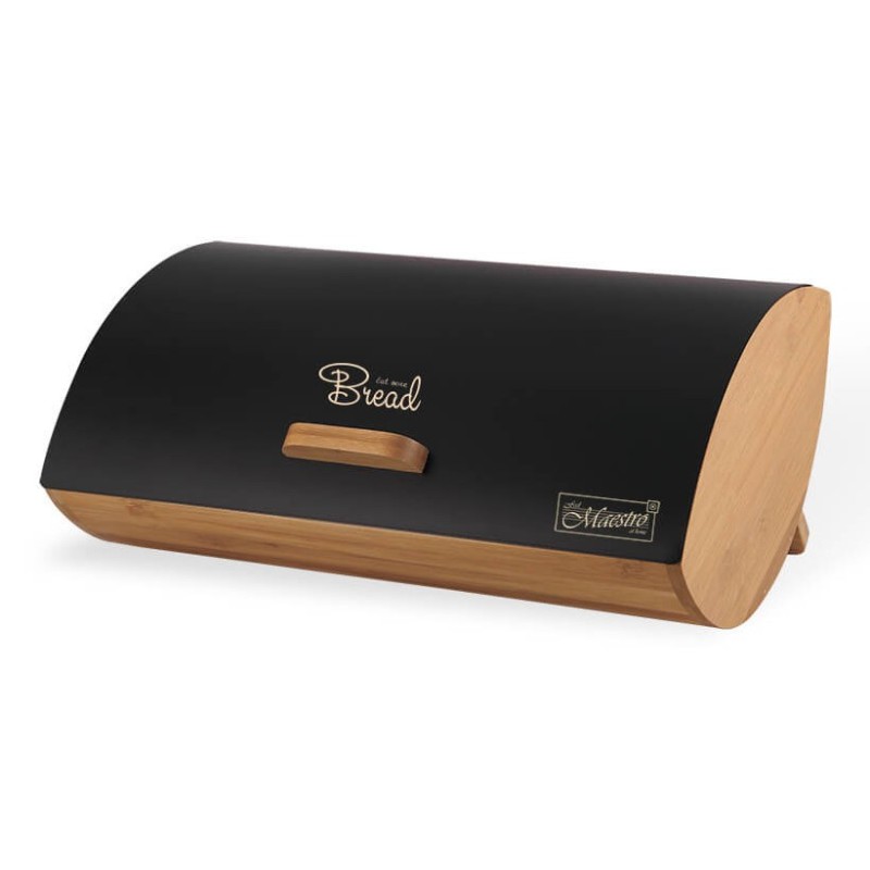 Maestro MR-1775-BLACK bread box Other Black, Wood Bamboo, Metal Maestro MR-1775-BLACK bread box Other Black, Wood Bamboo, Metal