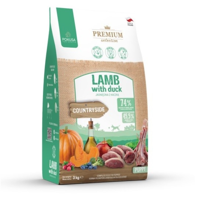 POKUSA Premium Selection Puppy Lamb with duck - dry dog food - 3kg