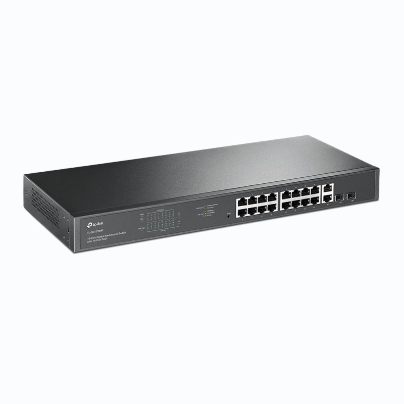 TP-Link 18-Port Gigabit Rackmount Switch with 16 PoE+ TP-Link 18-Port Gigabit Rackmount Switch with 16 PoE+
