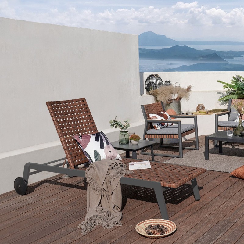 Garden lounger TEXAS brown Garden lounger TEXAS brown
