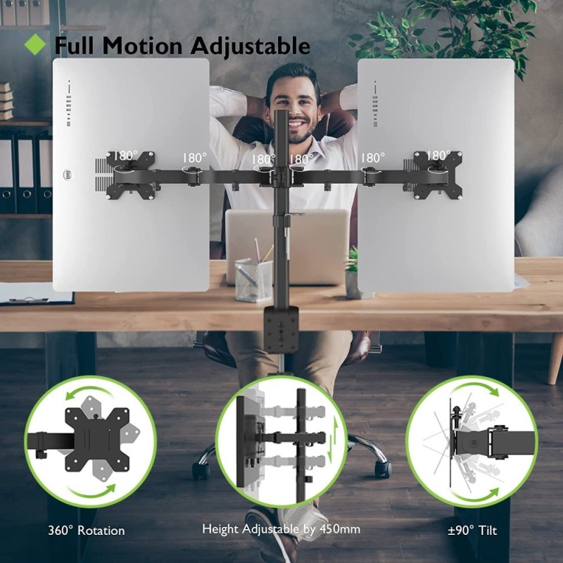 Techly ICA-LCD 382-D monitor mount / stand 68.6 cm (27 Techly ICA-LCD 382-D monitor mount / stand 68.6 cm (27