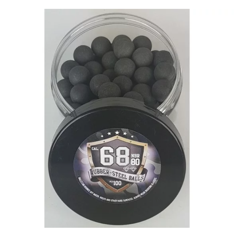 Rubber-to-metal balls Guard Power cal. 68-100 pcs.