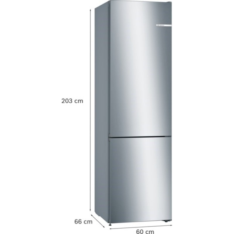 Bosch Serie 4 KGN39VIEB Fridge-Freezer Freestanding 368 L E Stainless Steel Bosch Serie 4 KGN39VIEB Fridge-Freezer Freestanding 368 L E Stainless Steel