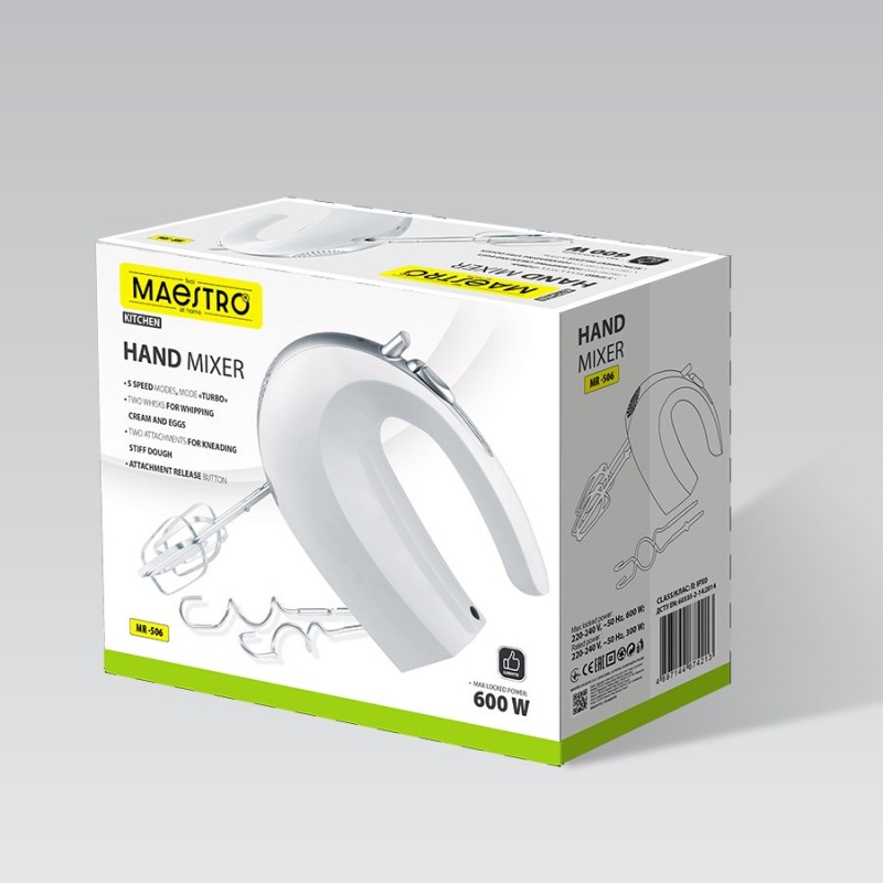 Maestro MR-506 Hand mixer White