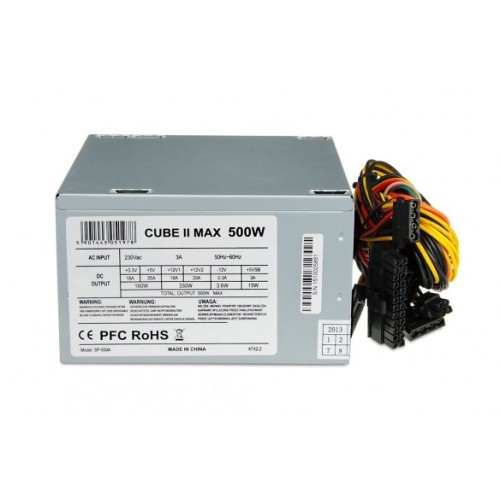iBox CUBE II power supply unit 500 W 20+4 pin ATX ATX Silver iBox CUBE II power supply unit 500 W 20+4 pin ATX ATX Silver