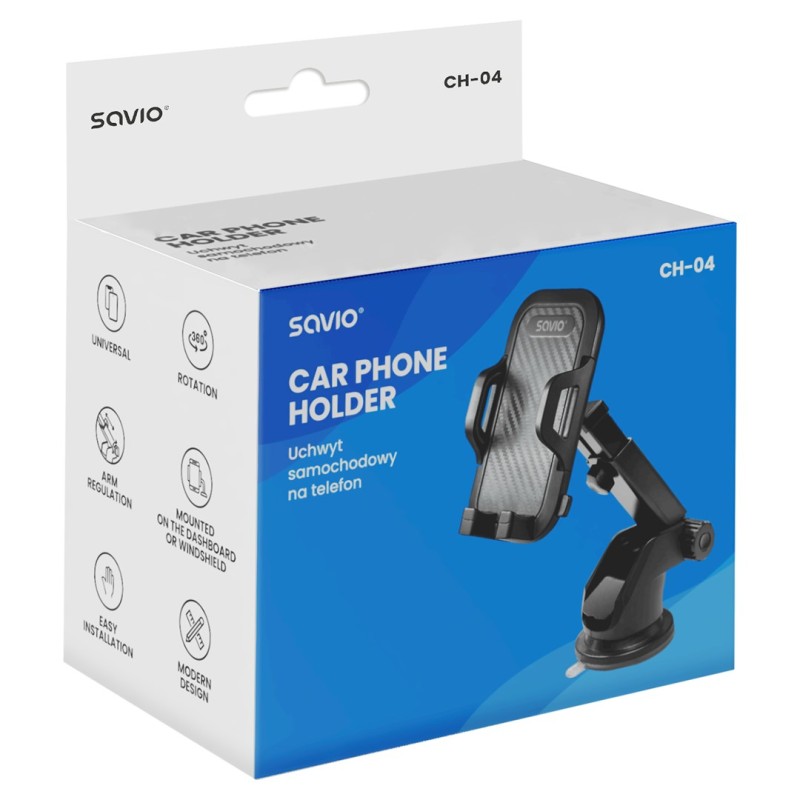 SAVIO CH-04 Car Phone Holder, for Windshield
