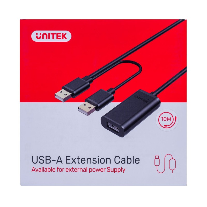 UNITEK Y-278 USB cable USB 2.0 10 m 2 x USB A USB A Black UNITEK Y-278 USB cable USB 2.0 10 m 2 x USB A USB A Black