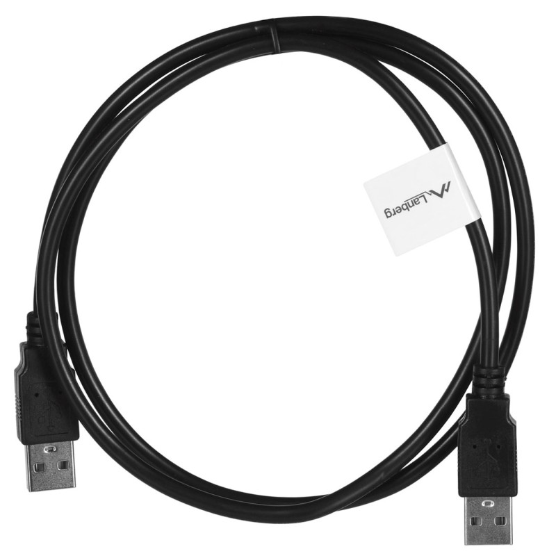 Lanberg CA-USBA-20CU-0010-BK USB cable 1m 2.0 USB A Black Lanberg CA-USBA-20CU-0010-BK USB cable 1m 2.0 USB A Black