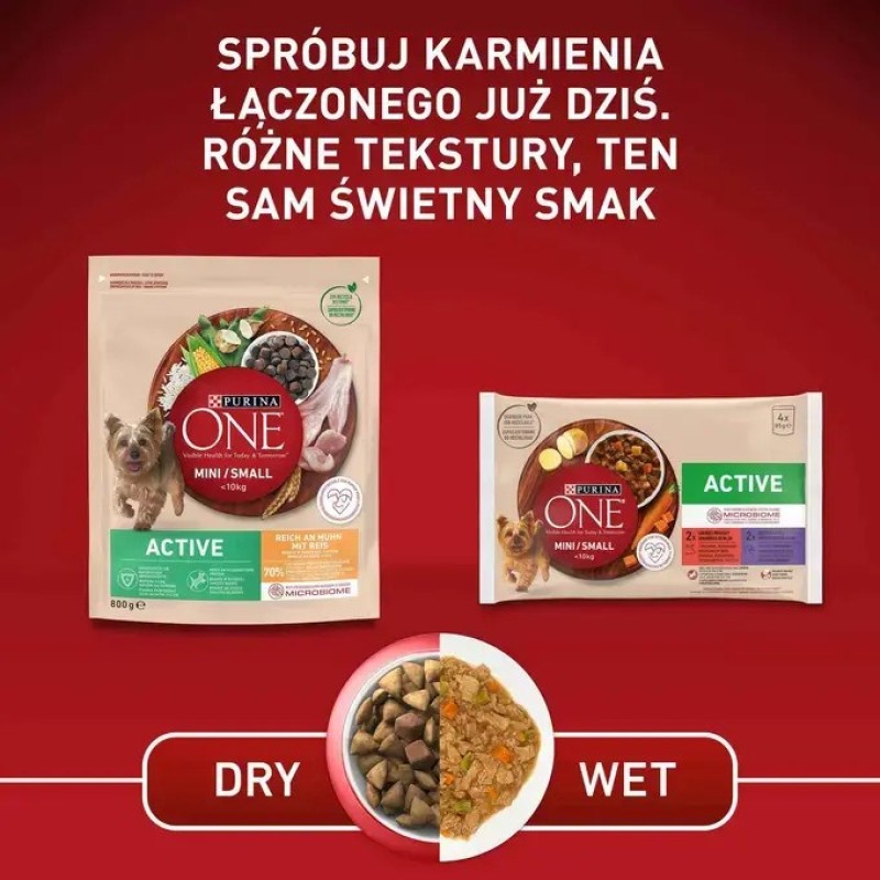 PURINA One Mini/Small Active Beef - wet dog food - 85g PURINA One Mini/Small Active Beef - wet dog food - 85g
