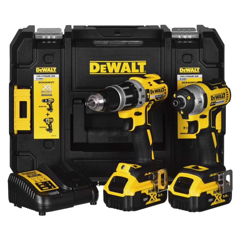 POWER TOOL COMBO KIT DEWALT DCK266P2T (DCD796+DCF887) 2X5,0AH 18V POWER TOOL COMBO KIT DEWALT DCK266P2T (DCD796+DCF887) 2X5,0AH 18V
