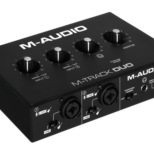 M-AUDIO M-Track Duo USB Audio interface Crystal preamplifier 16 bit 48 kHz Black M-AUDIO M-Track Duo USB Audio interface Crystal preamplifier 16 bit 48 kHz Black