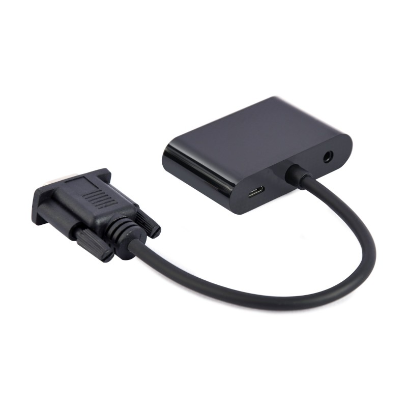 Gembird A-VGA-HDMI-02 video cable adapter 0.15 m HDMI + VGA (D-Sub) VGA (D-Sub) Black Gembird A-VGA-HDMI-02 video cable adapter 0.15 m HDMI + VGA (D-Sub) VGA (D-Sub) Black
