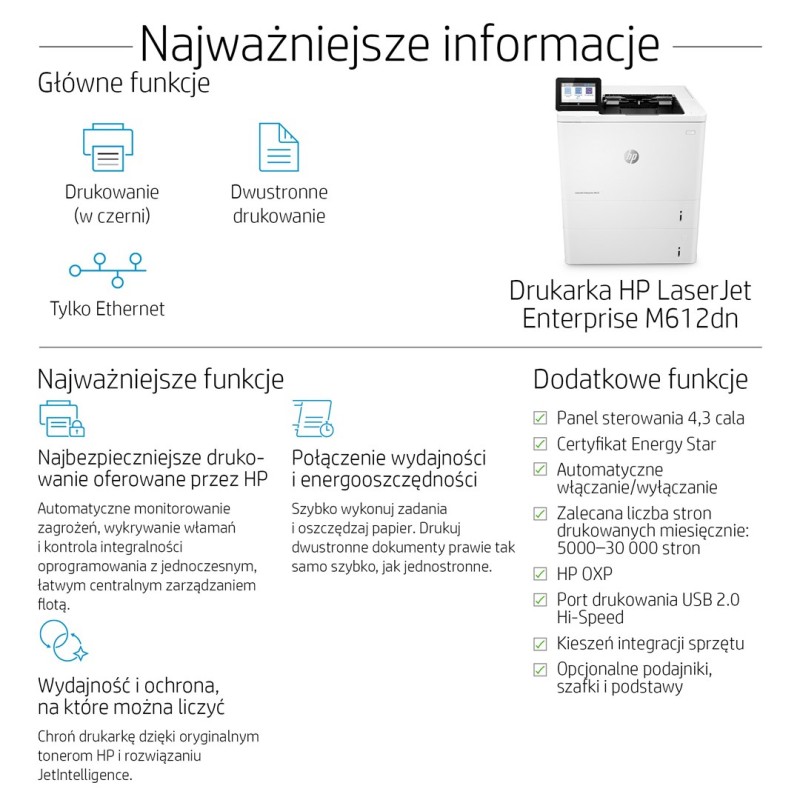 HP LaserJet Enterprise M612dn HP LaserJet Enterprise M612dn