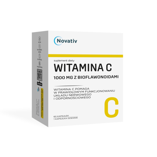 Novativ Vitamin C 1000 mg with bioflavonoids, capsules,60 pcs. Novativ Vitamin C 1000 mg with bioflavonoids, capsules,60 pcs.