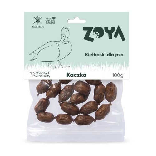 ZOYA Duck sausages - dog treat - 100g ZOYA Duck sausages - dog treat - 100g
