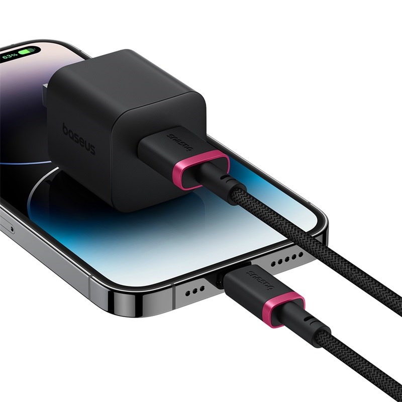 Baseus Dura Type A to IP 2.4A fast charging cable Black, Red Baseus Dura Type A to IP 2.4A fast charging cable Black, Red