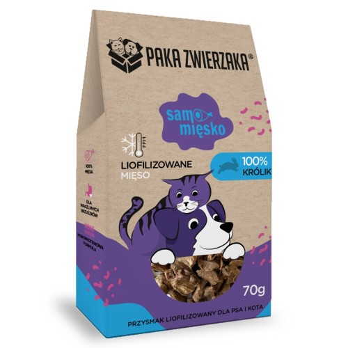 PAKA ZWIERZAKA Samo Mięsko Rabbit - dog treat - 70g PAKA ZWIERZAKA Samo Mięsko Rabbit - dog treat - 70g