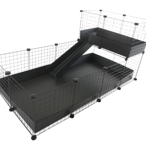 C&C modular cage one-storey 4x2 + Loft 2x1 + Black ramp C&C modular cage one-storey 4x2 + Loft 2x1 + Black ramp