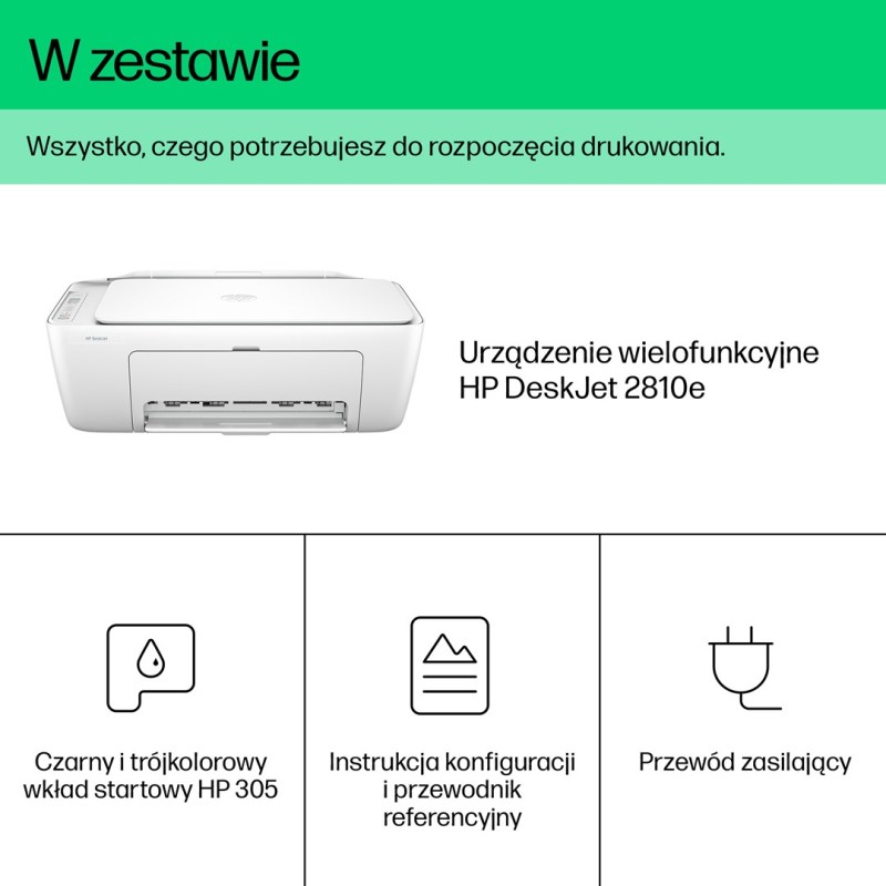 HP DeskJet 2810e All-in-One Printer Thermal inkjet A4 4800 x 1200 DPI 7.5 ppm Wi-Fi HP DeskJet 2810e All-in-One Printer Thermal inkjet A4 4800 x 1200 DPI 7.5 ppm Wi-Fi