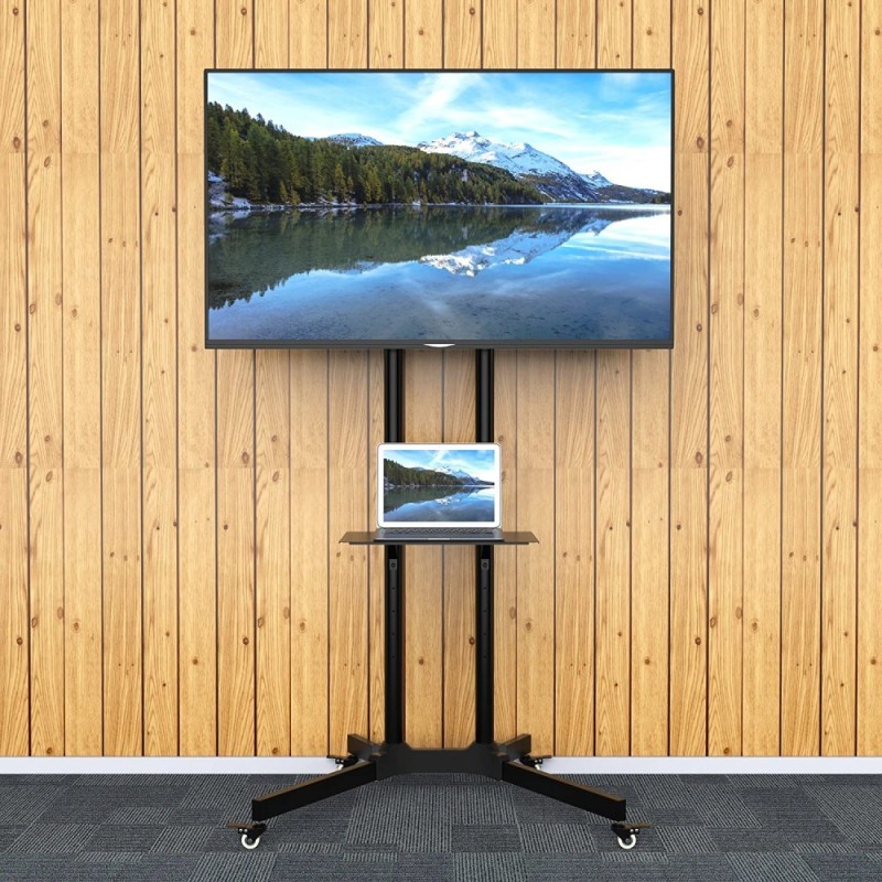 Techly Floor Trolley with Shelf Support LCD / LED / Plasma 30-65 Techly Floor Trolley with Shelf Support LCD / LED / Plasma 30-65