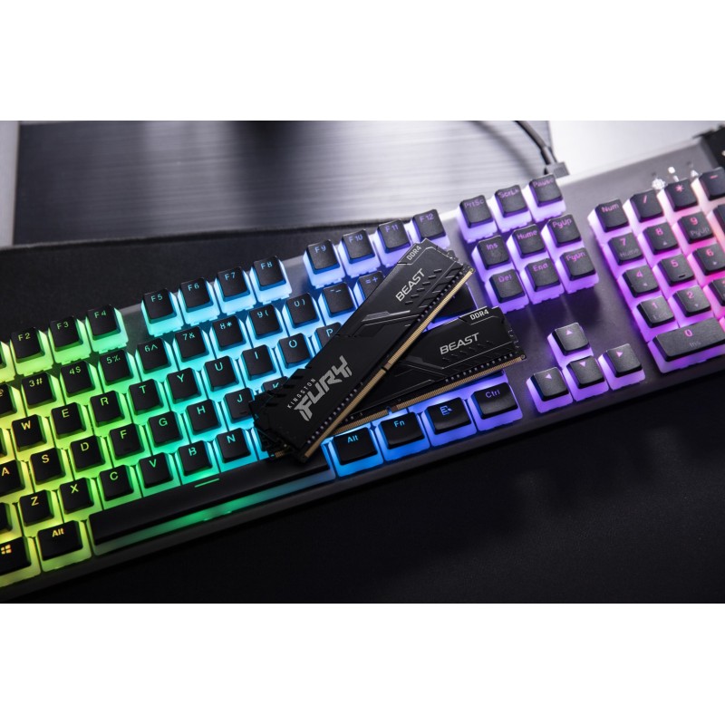 Kingston Technology FURY 16GB 3200MT/s DDR4 CL16 DIMM (Kit of 2) Beast Black Kingston Technology FURY 16GB 3200MT/s DDR4 CL16 DIMM (Kit of 2) Beast Black