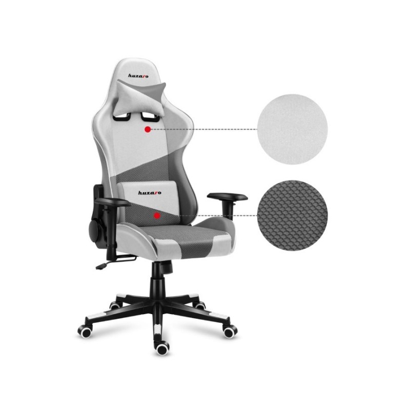 Huzaro Force 6.2 PC gaming chair Bucket (cradle) seat Grey, White Huzaro Force 6.2 PC gaming chair Bucket (cradle) seat Grey, White