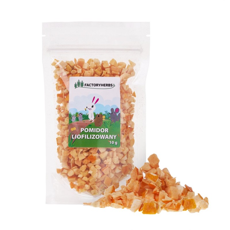 FACTORY HERBS Freeze-dried tomato - treat for rodents and rabbits - 10g FACTORY HERBS Freeze-dried tomato - treat for rodents and rabbits - 10g