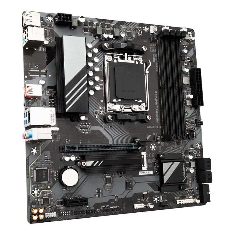 GIGABYTE A620M GAMING X Motherboard - Supports AMD Ryzen 8000 CPUs, 8+2+1 Phases Digital VRM, up to 8000MHz DDR5 (OC), 1xPCIe 4.0 M.2, GbE LAN, USB 3.2 Gen 2 GIGABYTE A620M GAMING X Motherboard - Supports AMD Ryzen 8000 CPUs, 8+2+1 Phases Digital VRM, up to 8000MHz DDR5 (OC), 1xPCIe 4.0 M.2, GbE LAN, USB 3.2 Gen 2
