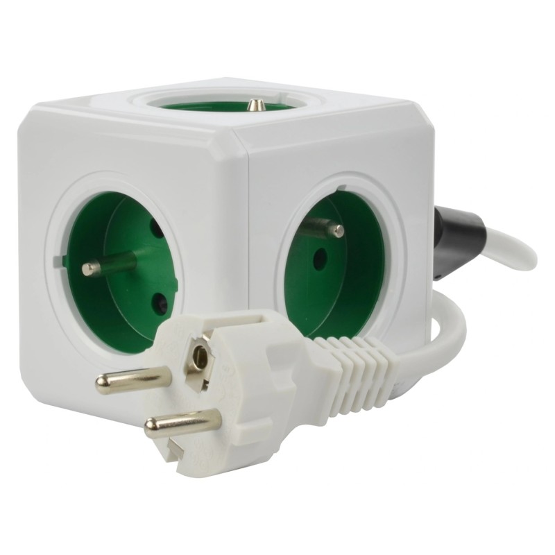 Allocacoc PowerCube Extended Type E power extension 1.5 m 5 AC outlet(s) Indoor Green Allocacoc PowerCube Extended Type E power extension 1.5 m 5 AC outlet(s) Indoor Green