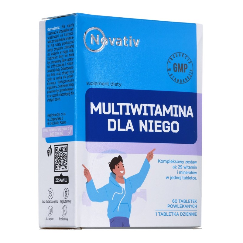 Novativ Multivitamin for Him 60 film-coated tablets Novativ Multivitamin for Him 60 film-coated tablets