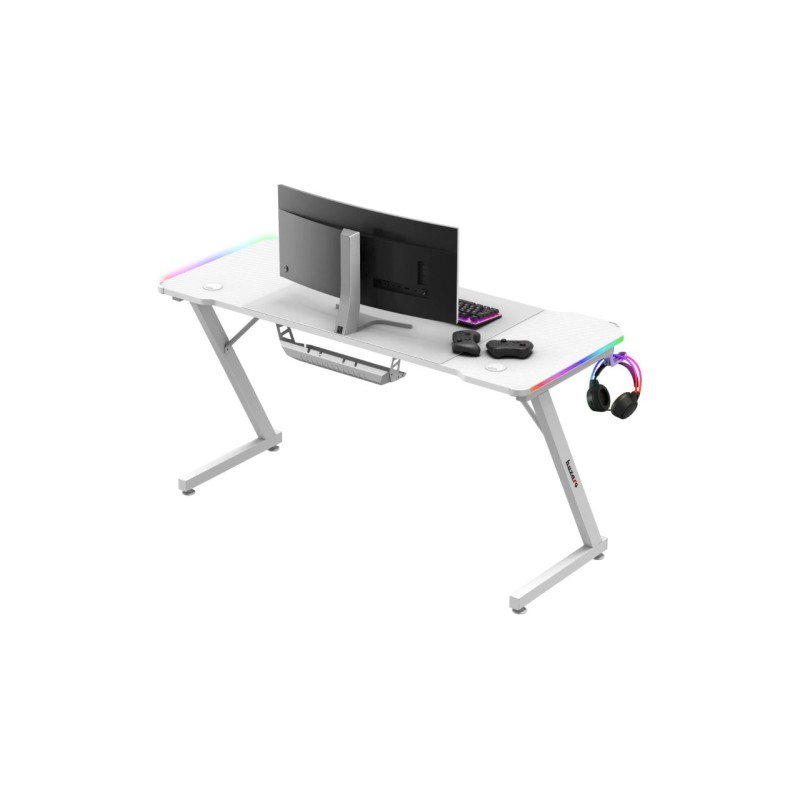 Huzaro Hero 3.3 White RGB - gaming table Huzaro Hero 3.3 White RGB - gaming table