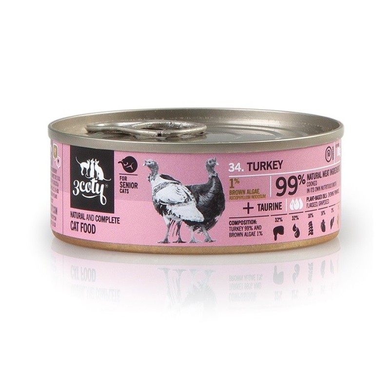 3COTY Turkey Senior - wet cat food - 80g 3COTY Turkey Senior - wet cat food - 80g