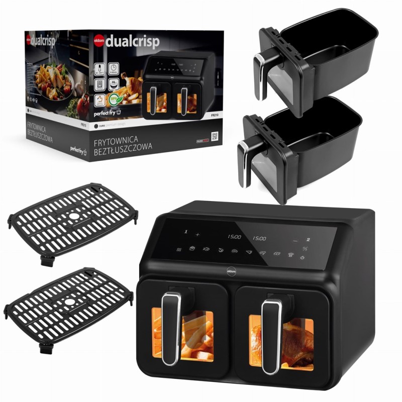 Double fat-free fryer, 2200 W, capacity 8 l, LED display Double fat-free fryer, 2200 W, capacity 8 l, LED display