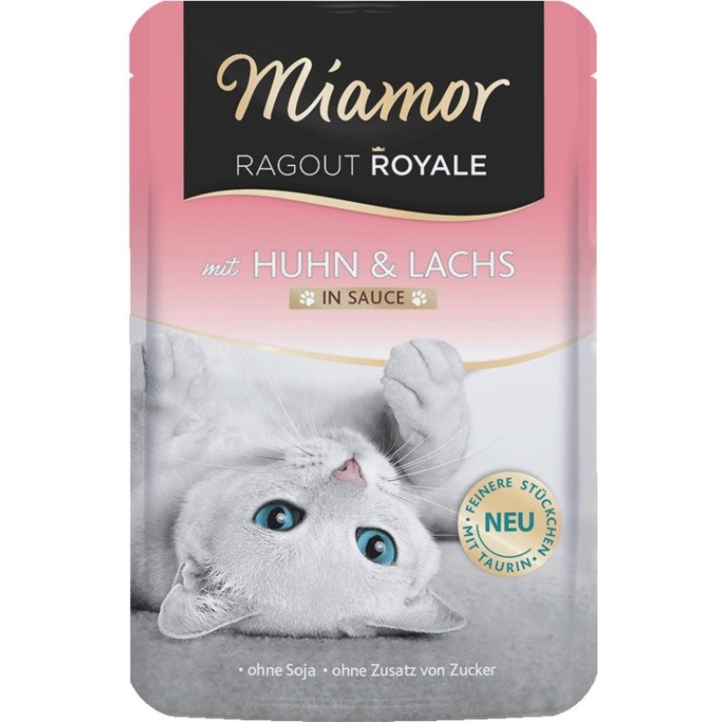 MIAMOR Ragout Royale Chicken and salmon in sauce - wet cat food - 100g