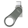 Silicon Power Mobile C80 USB flash drive 128 GB USB Type-A / USB Type-C 3.0 (3.1 Gen 1) Titanium