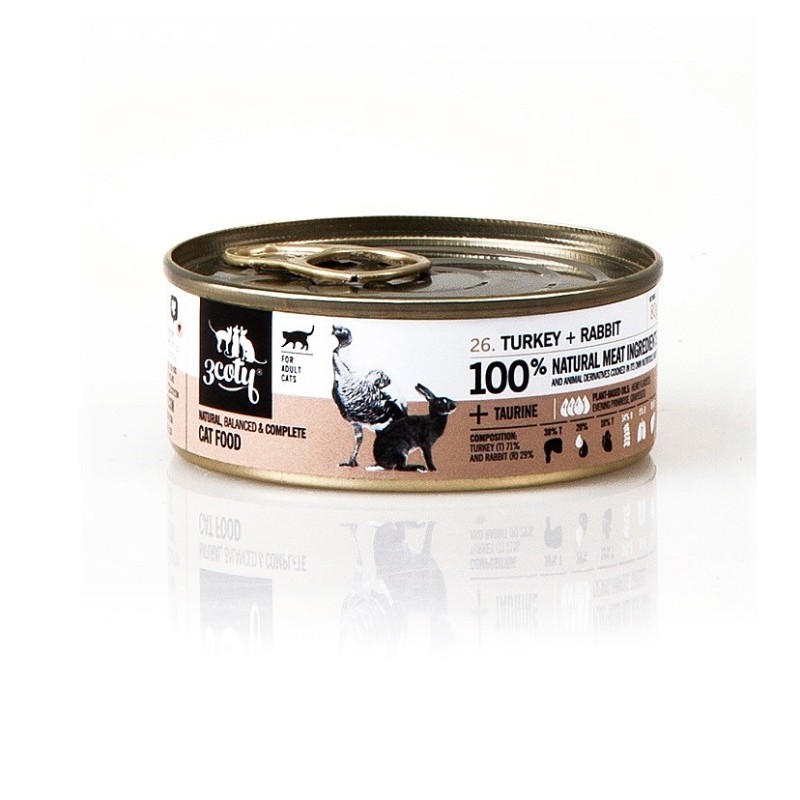 3COTY Turkey with rabbit - wet cat food - 80g 3COTY Turkey with rabbit - wet cat food - 80g