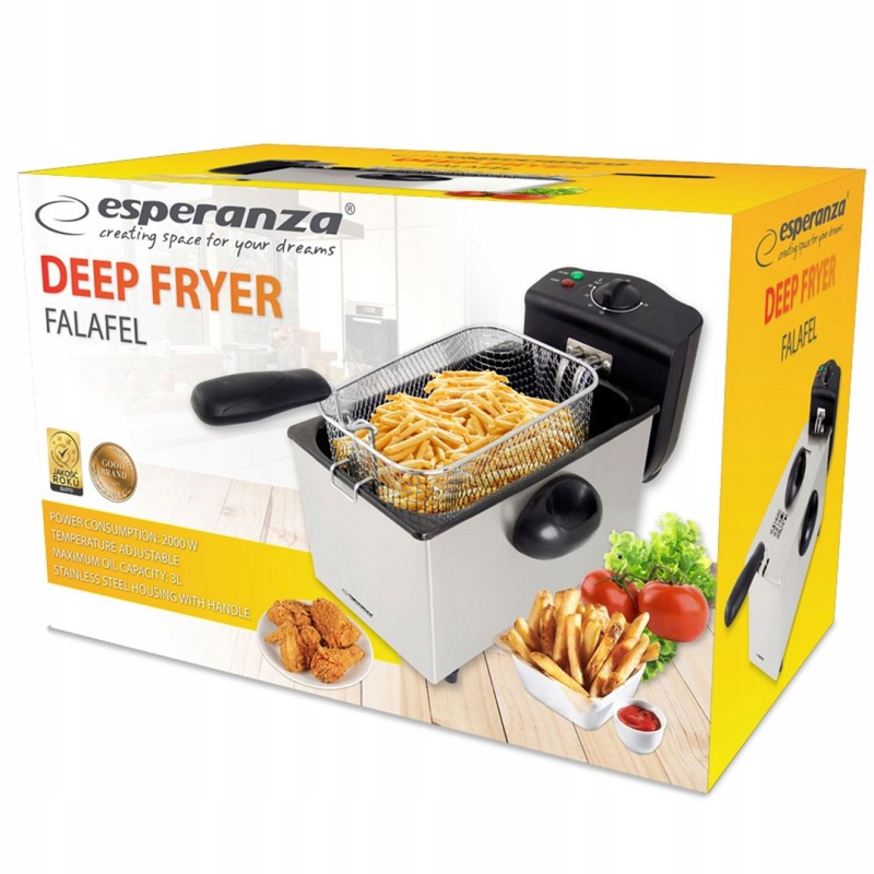 Esperanza EKG010 Deep Fryer 3 L, 2000W Inox Esperanza EKG010 Deep Fryer 3 L, 2000W Inox