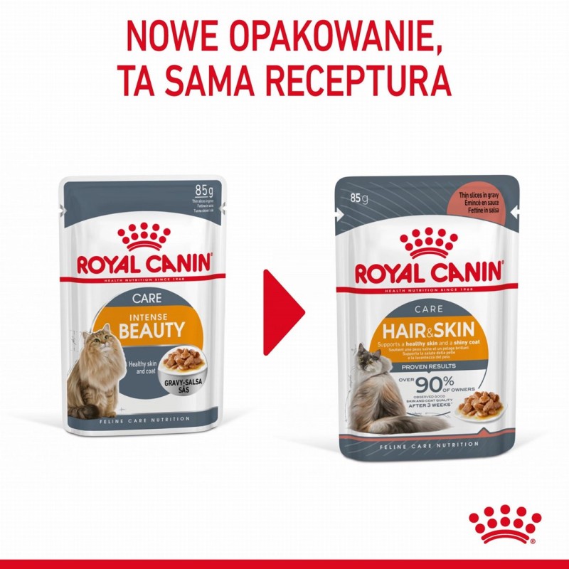 ROYAL CANIN Intense Beauty Wet cat food Chunks in sauce 12x85 g