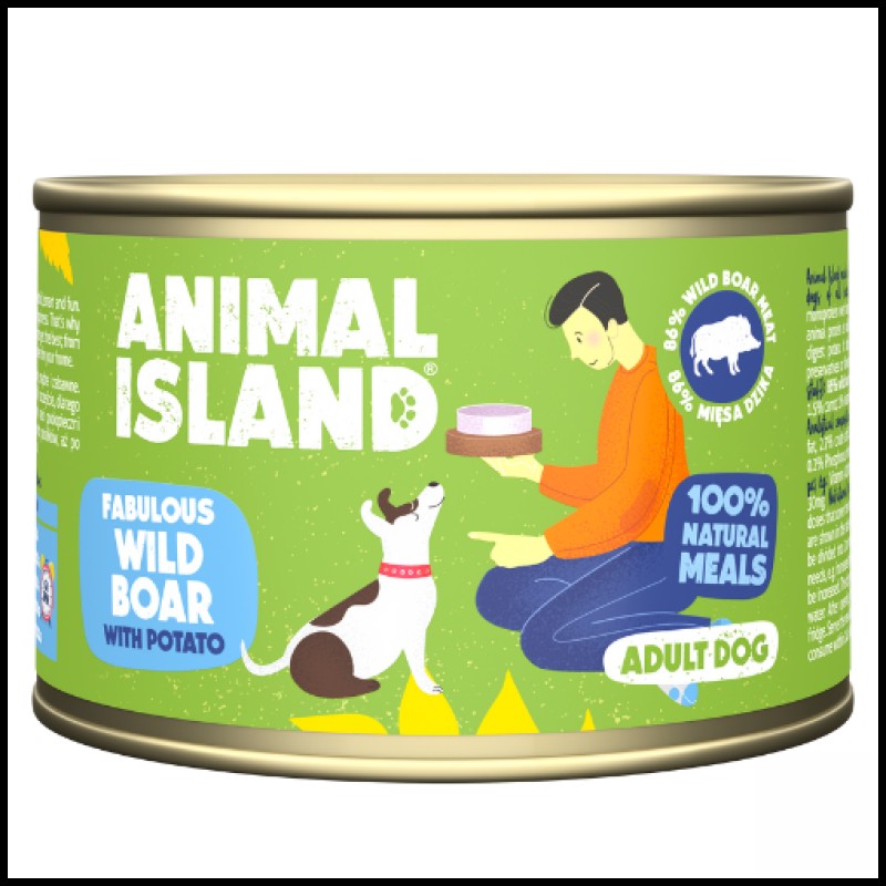 ANIMAL ISLAND venison with potatoes - wet dog food - 410 g