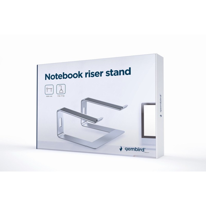 Gembird NBS-D1-01 laptop stand Aluminium, Silver 39.6 cm (15.6 Gembird NBS-D1-01 laptop stand Aluminium, Silver 39.6 cm (15.6