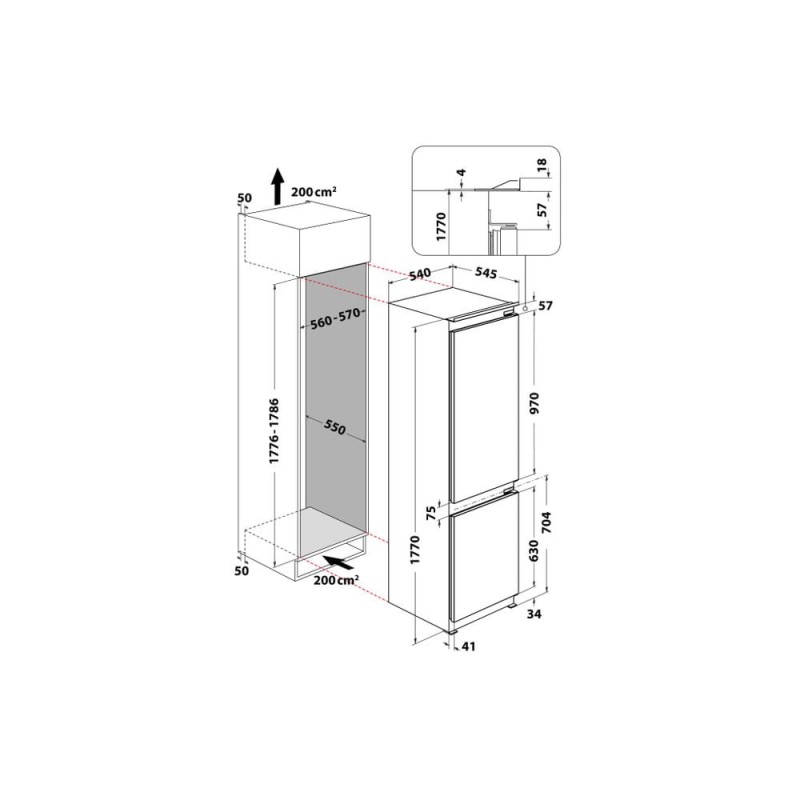 Whirlpool ART 66102 Built-in 273 L E White Whirlpool ART 66102 Built-in 273 L E White