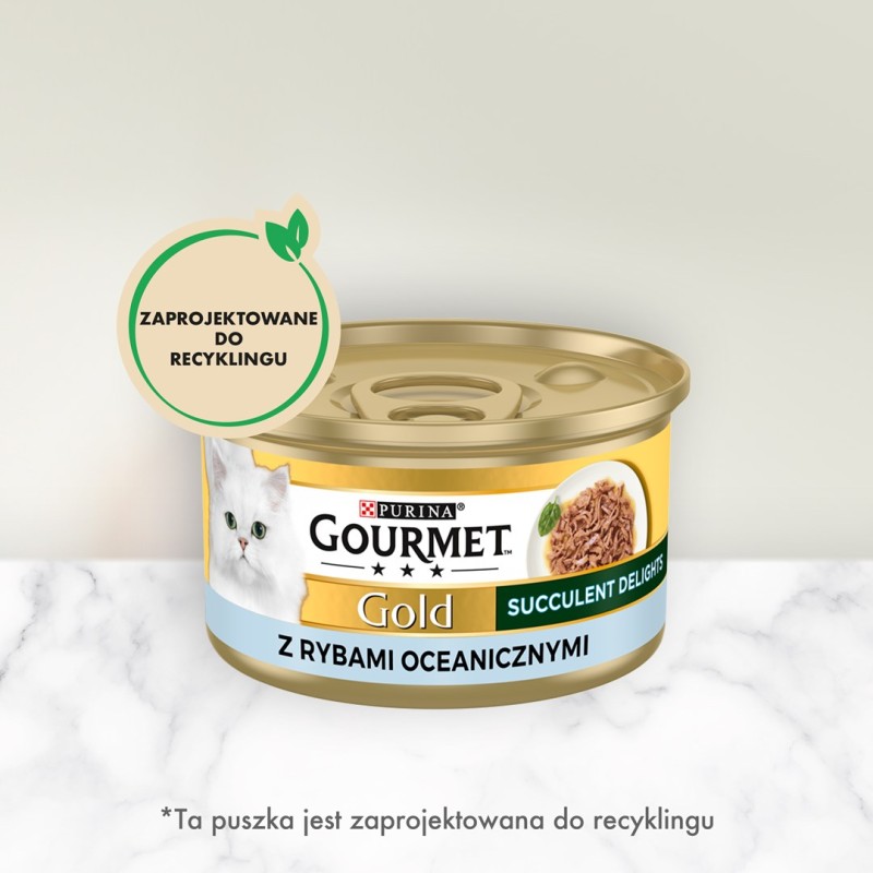 PURINA Gourmet Gold Succulent Delights Ocean fish - wet cat food - 85g PURINA Gourmet Gold Succulent Delights Ocean fish - wet cat food - 85g