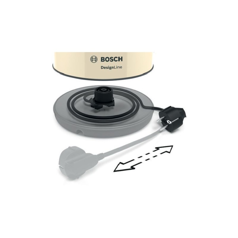 Bosch TWK4P437 electric kettle 1.7 L 2400 W Beige, Black Bosch TWK4P437 electric kettle 1.7 L 2400 W Beige, Black