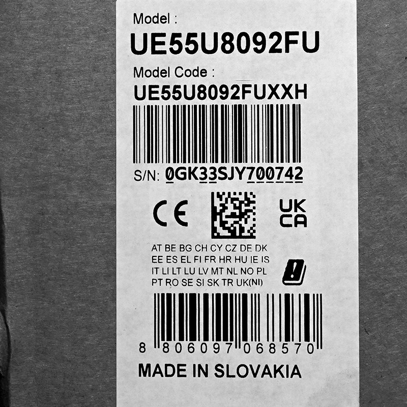 Samsung UE55U8092FU 139.7 cm (55